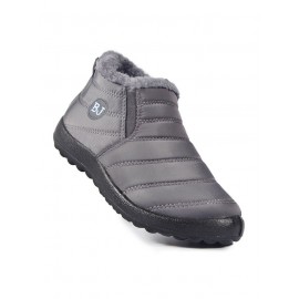 Unisex Waterproof Fur Lined Flat Heel Snow Boots