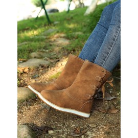 Casual Leopard Snake Print Lace-up Print Boots