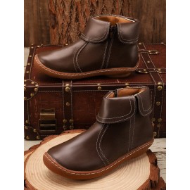 Women Casual Plain All Season Commuting Closed Toe PU Vintage Style Rubber Classic Boots Boots