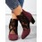 Lace Split Joint Chunky Heel Sandals Boots with Back Zip