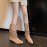 Boho Plain Zipper Block Heel Riding Boots