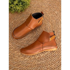 Women Casual Green Daily Adjustable Soft Leather Booties