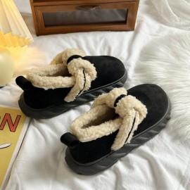 Casual Plain Slip On Flat Heel Snow Boots