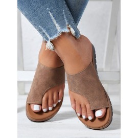 Women Casual Low Heel Open Toe Casual Sliver Sandals