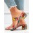 Colorful PVC Double Straps Rhinestone Chunky Heeled Sandals