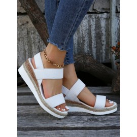 Women Double Band Slingback Espadrille Sole Sandals
