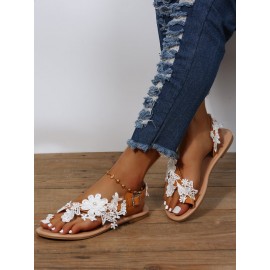 Women's Lace Romantic Flower Decorative Summer Wedding Sandals