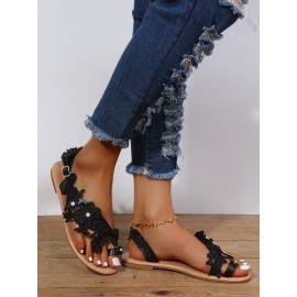 Women's Lace Romantic Flower Decorative Summer Wedding Sandals