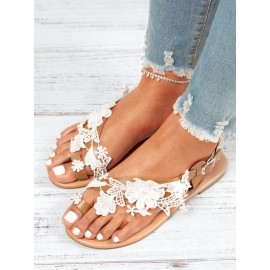 Women's Lace Romantic Flower Decorative Summer Wedding Sandals