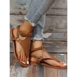 Summer Comfort Retro Stripe Flat Sandals