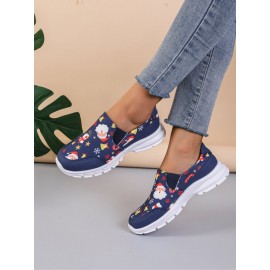 Sports Color Block Wearable Slip On Flat Heel Slip On Printing