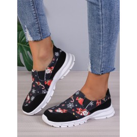 Sports Color Block Wearable Slip On Flat Heel Slip On Printing