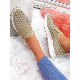 Rhinestone Flyknit Breathable Upper Sneakers