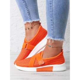 Rhinestone Flyknit Breathable Upper Sneakers