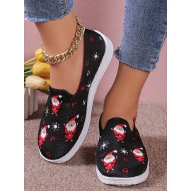 Casual Cartoon Breathable Slip On Flat Heel Deep Mouth Shoes