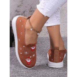 Casual Cartoon Breathable Slip On Flat Heel Deep Mouth Shoes