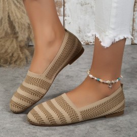 Casual Plain Slip On Flat Heel Ballet