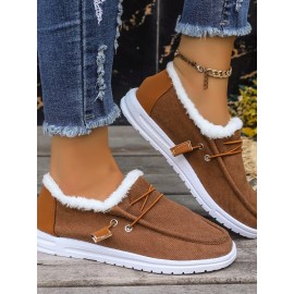 Casual Plain Lace-Up Flat Heel Loafers