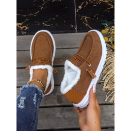 Casual Plain Lace-Up Flat Heel Loafers