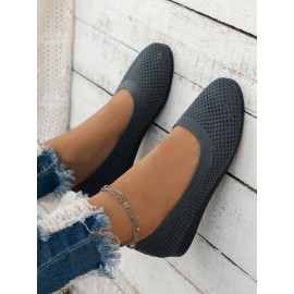 Breathable Hollow out Mesh Fabric Casual Shallow Shoes
