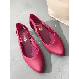 Waterproof Hollow Out Block Heel Beach Shoes