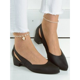 Waterproof Hollow Out Block Heel Beach Shoes