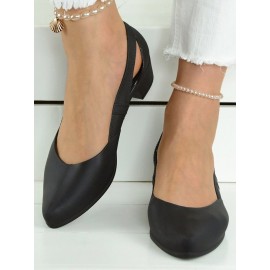 Waterproof Hollow Out Block Heel Beach Shoes