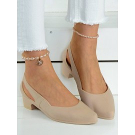 Waterproof Hollow Out Block Heel Beach Shoes