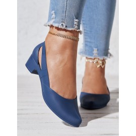 Waterproof Hollow Out Block Heel Beach Shoes