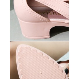 Waterproof Hollow Out Block Heel Beach Shoes