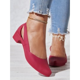 Waterproof Hollow Out Block Heel Beach Shoes