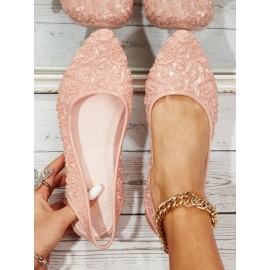 Waterproof Floral Wedge Heel Slingback Shallow Shoes